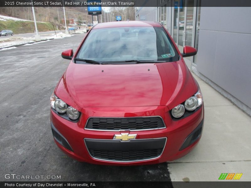 Red Hot / Dark Pewter/Dark Titanium 2015 Chevrolet Sonic LT Sedan