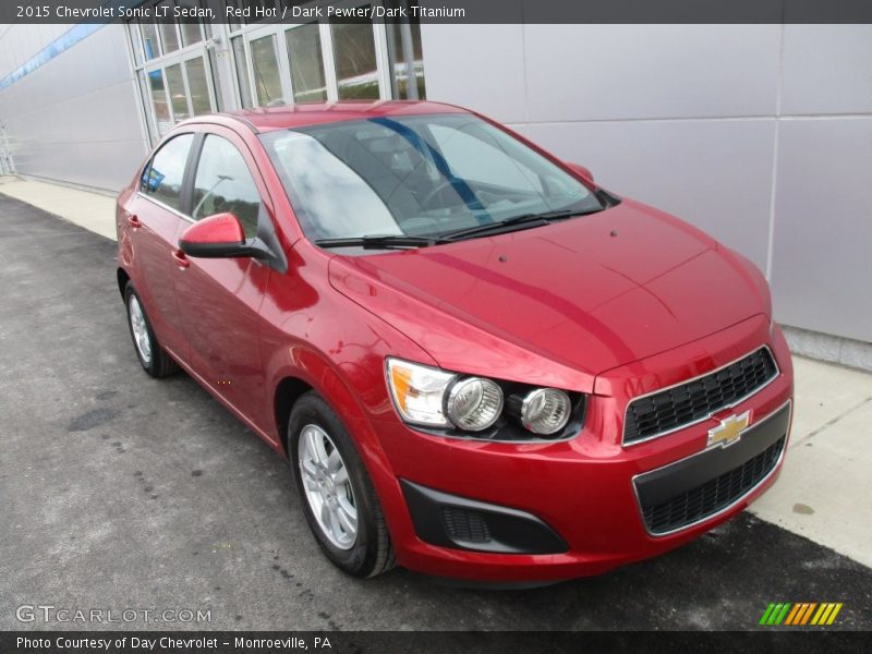 Red Hot / Dark Pewter/Dark Titanium 2015 Chevrolet Sonic LT Sedan