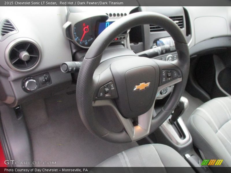 Red Hot / Dark Pewter/Dark Titanium 2015 Chevrolet Sonic LT Sedan