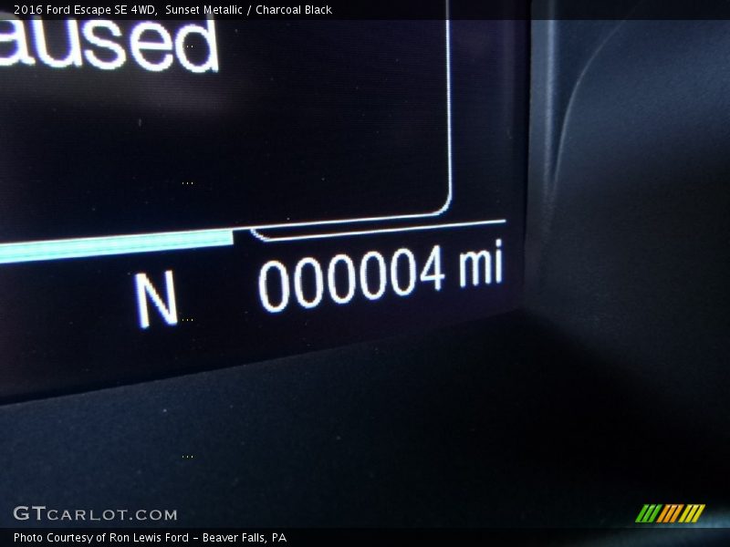 Sunset Metallic / Charcoal Black 2016 Ford Escape SE 4WD