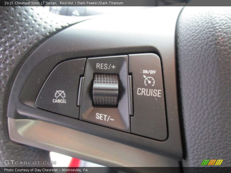 Red Hot / Dark Pewter/Dark Titanium 2015 Chevrolet Sonic LT Sedan