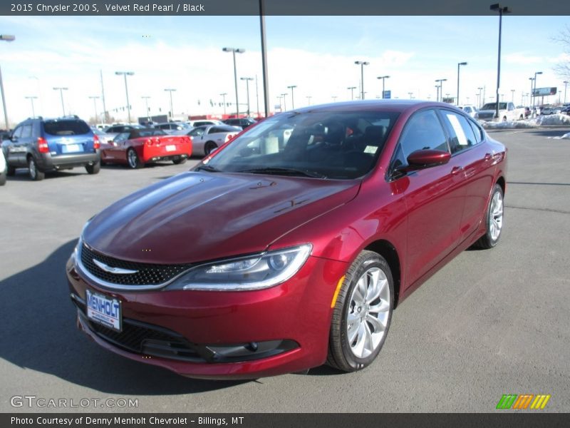 Velvet Red Pearl / Black 2015 Chrysler 200 S