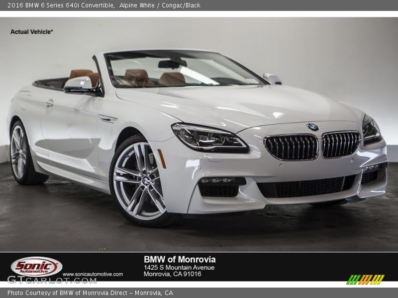 Alpine White / Congac/Black 2016 BMW 6 Series 640i Convertible