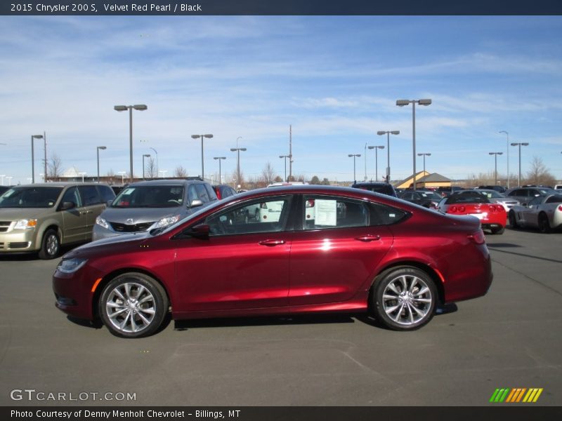 Velvet Red Pearl / Black 2015 Chrysler 200 S
