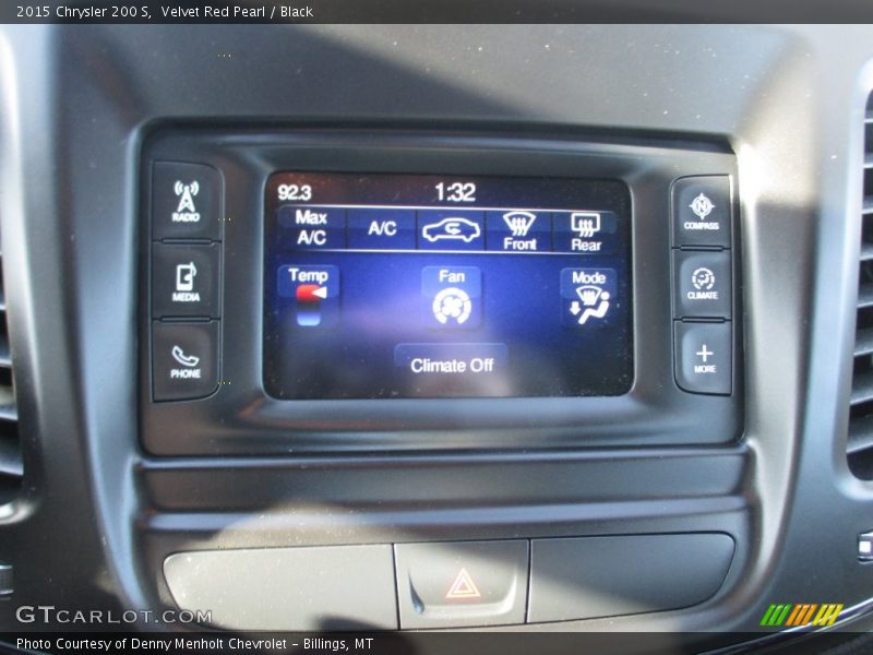 Velvet Red Pearl / Black 2015 Chrysler 200 S