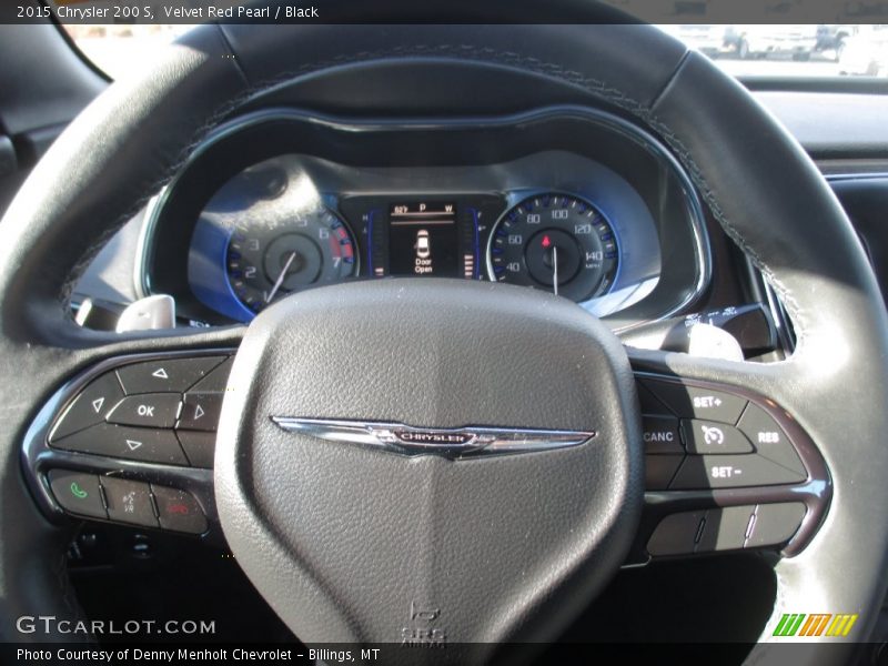 Velvet Red Pearl / Black 2015 Chrysler 200 S