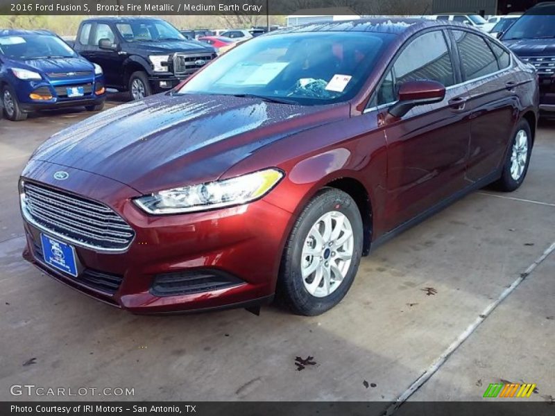 Bronze Fire Metallic / Medium Earth Gray 2016 Ford Fusion S