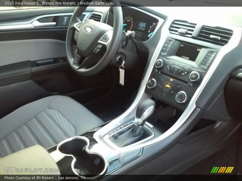 Bronze Fire Metallic / Medium Earth Gray 2016 Ford Fusion S