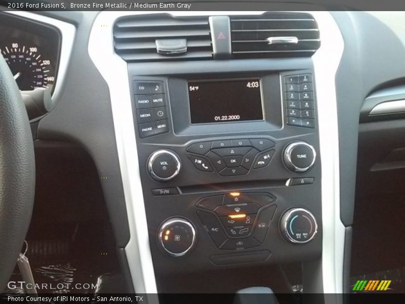 Bronze Fire Metallic / Medium Earth Gray 2016 Ford Fusion S