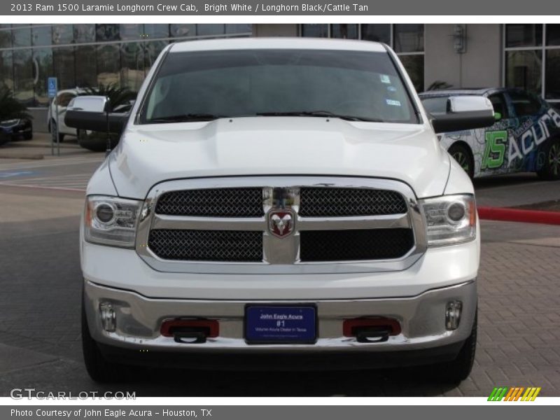 Bright White / Longhorn Black/Cattle Tan 2013 Ram 1500 Laramie Longhorn Crew Cab