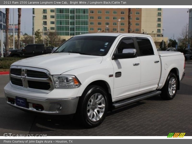 Bright White / Longhorn Black/Cattle Tan 2013 Ram 1500 Laramie Longhorn Crew Cab