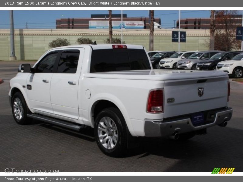 Bright White / Longhorn Black/Cattle Tan 2013 Ram 1500 Laramie Longhorn Crew Cab