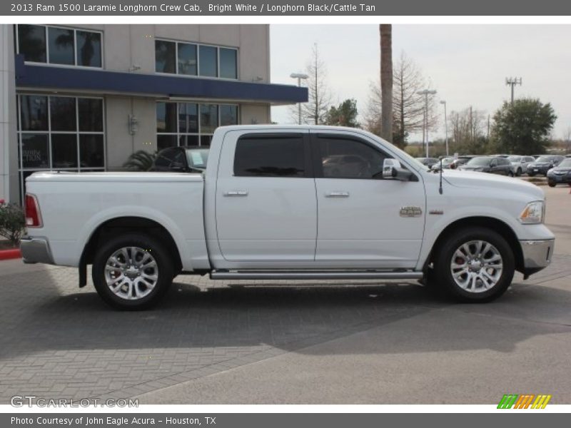 Bright White / Longhorn Black/Cattle Tan 2013 Ram 1500 Laramie Longhorn Crew Cab