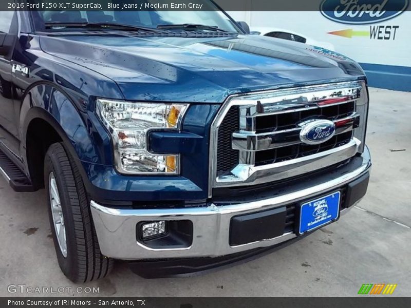 Blue Jeans / Medium Earth Gray 2016 Ford F150 XLT SuperCab
