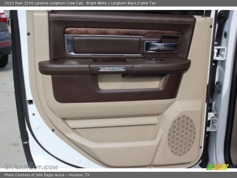 Bright White / Longhorn Black/Cattle Tan 2013 Ram 1500 Laramie Longhorn Crew Cab
