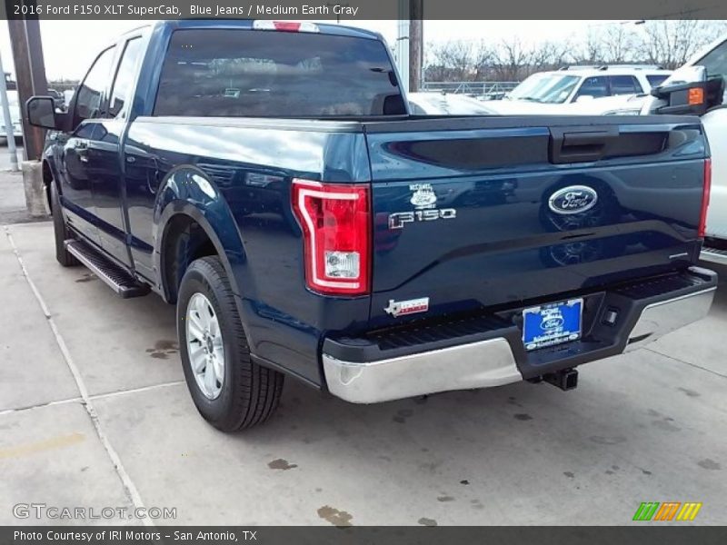 Blue Jeans / Medium Earth Gray 2016 Ford F150 XLT SuperCab