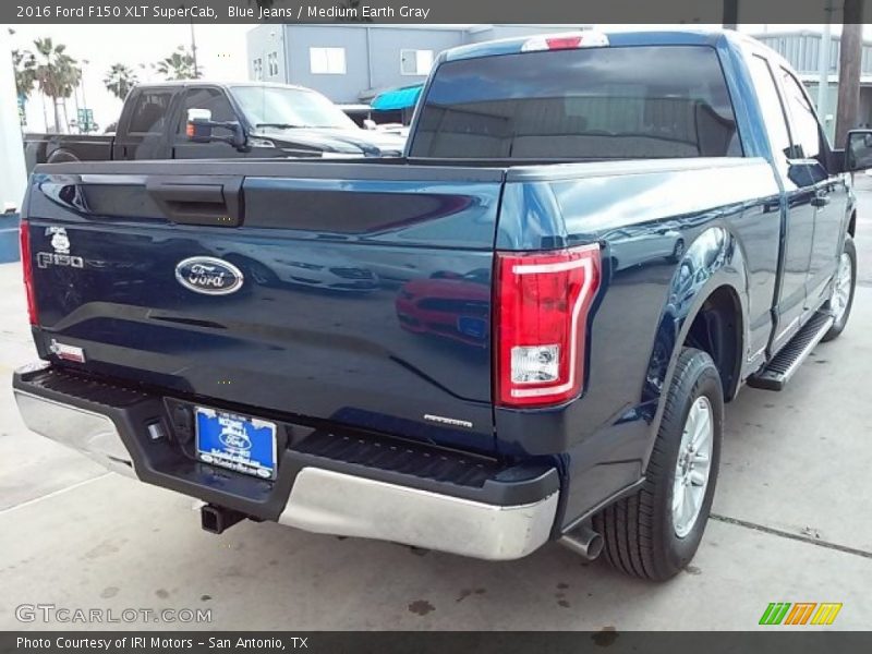 Blue Jeans / Medium Earth Gray 2016 Ford F150 XLT SuperCab