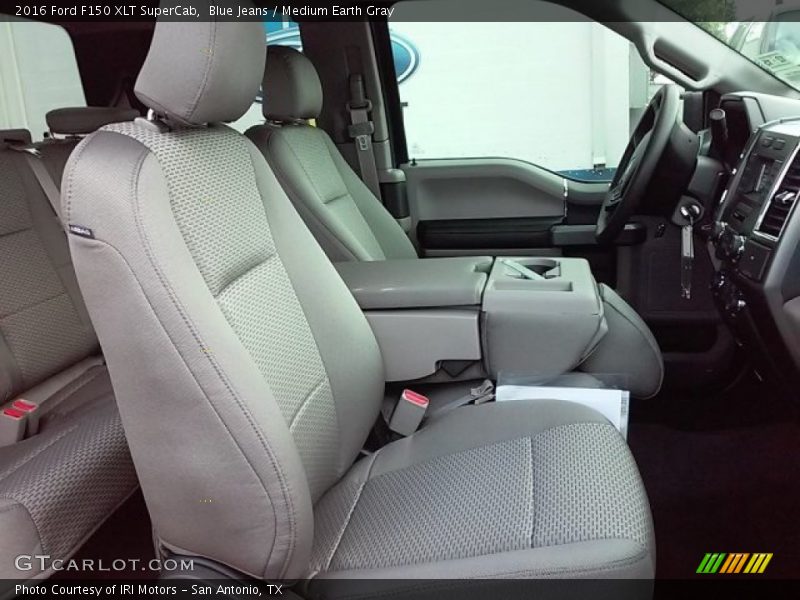 Blue Jeans / Medium Earth Gray 2016 Ford F150 XLT SuperCab