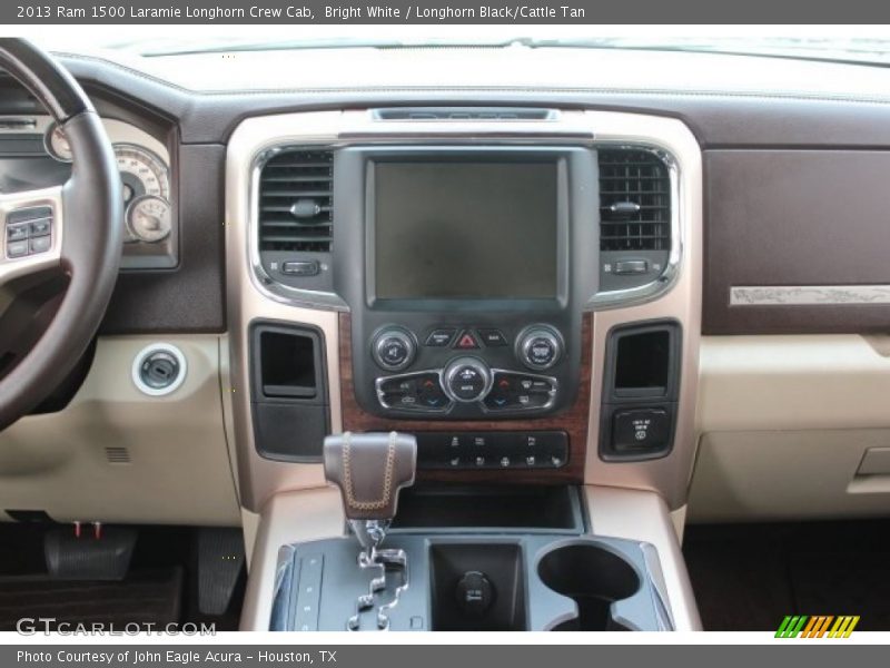 Bright White / Longhorn Black/Cattle Tan 2013 Ram 1500 Laramie Longhorn Crew Cab