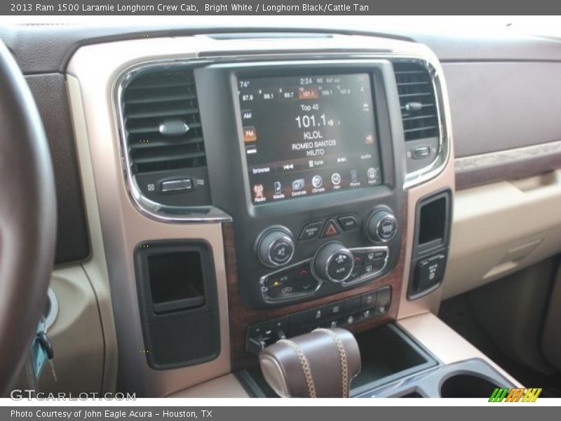 Bright White / Longhorn Black/Cattle Tan 2013 Ram 1500 Laramie Longhorn Crew Cab