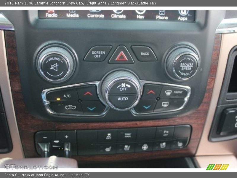Bright White / Longhorn Black/Cattle Tan 2013 Ram 1500 Laramie Longhorn Crew Cab