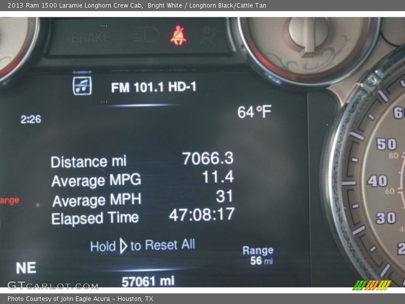 Bright White / Longhorn Black/Cattle Tan 2013 Ram 1500 Laramie Longhorn Crew Cab