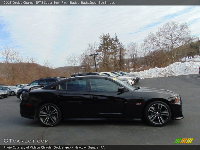 Pitch Black / Black/Super Bee Stripes 2013 Dodge Charger SRT8 Super Bee