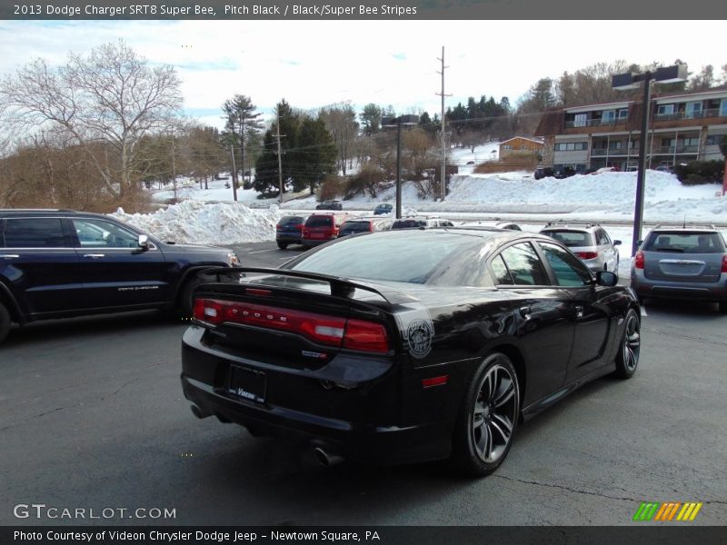 Pitch Black / Black/Super Bee Stripes 2013 Dodge Charger SRT8 Super Bee