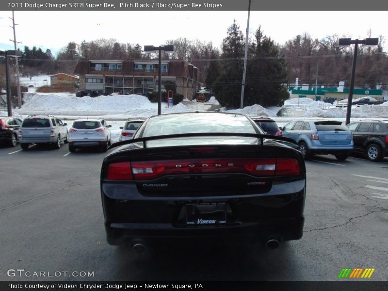 Pitch Black / Black/Super Bee Stripes 2013 Dodge Charger SRT8 Super Bee