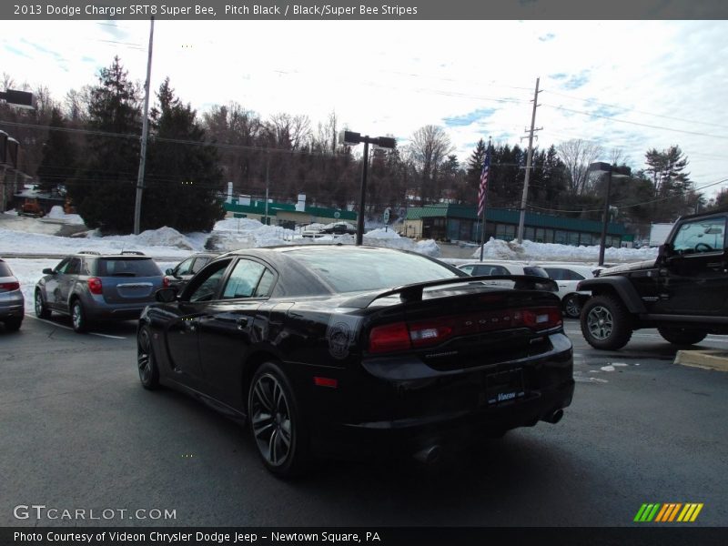 Pitch Black / Black/Super Bee Stripes 2013 Dodge Charger SRT8 Super Bee