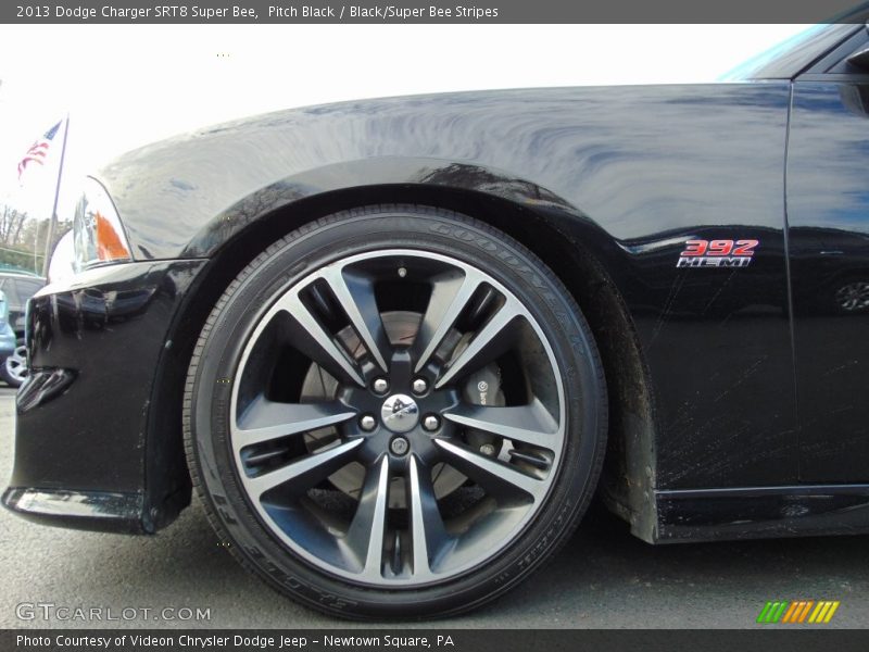 Pitch Black / Black/Super Bee Stripes 2013 Dodge Charger SRT8 Super Bee