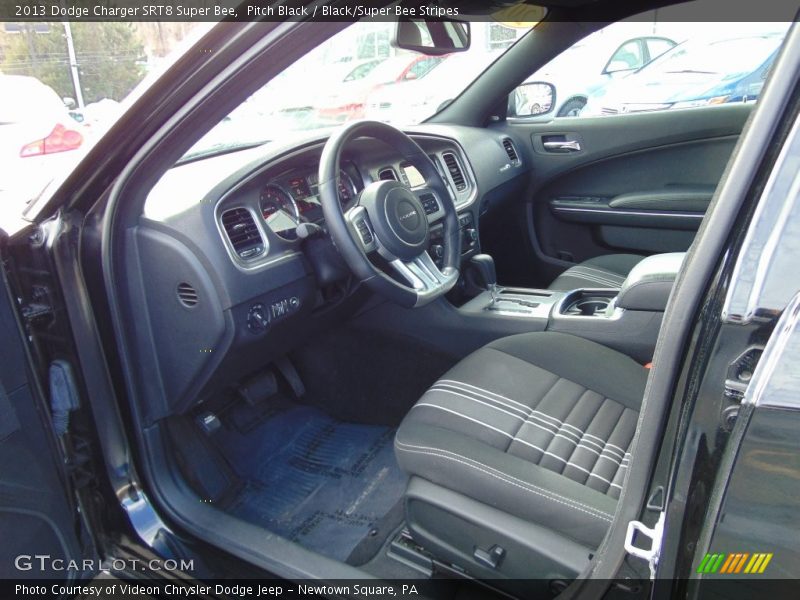 Pitch Black / Black/Super Bee Stripes 2013 Dodge Charger SRT8 Super Bee