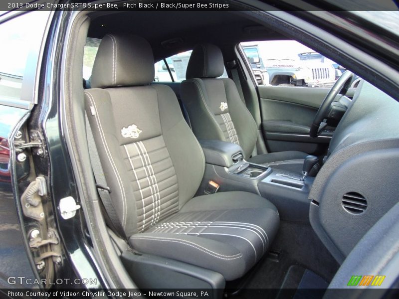 Pitch Black / Black/Super Bee Stripes 2013 Dodge Charger SRT8 Super Bee