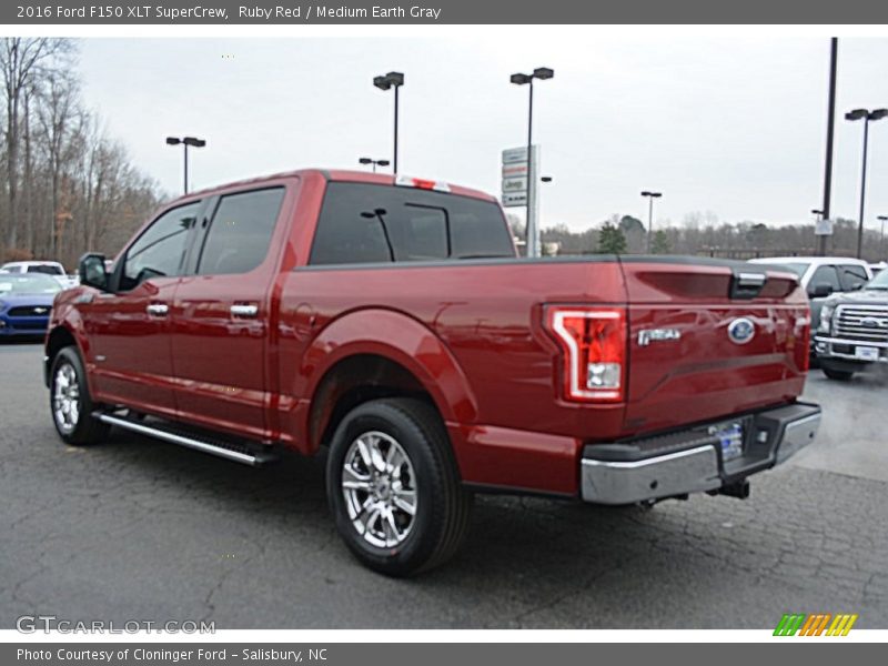 Ruby Red / Medium Earth Gray 2016 Ford F150 XLT SuperCrew