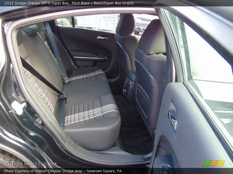 Pitch Black / Black/Super Bee Stripes 2013 Dodge Charger SRT8 Super Bee