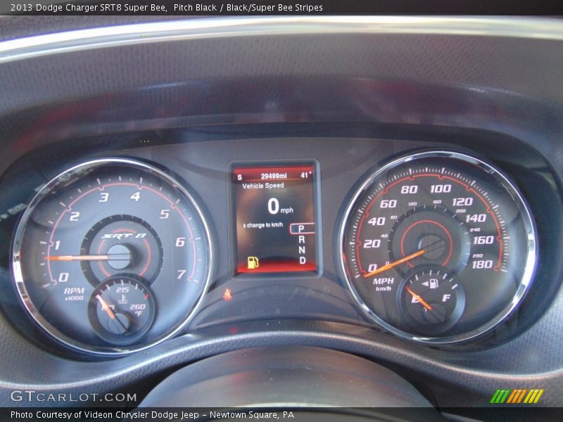 Pitch Black / Black/Super Bee Stripes 2013 Dodge Charger SRT8 Super Bee