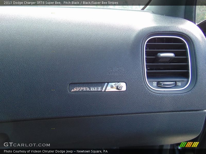 Pitch Black / Black/Super Bee Stripes 2013 Dodge Charger SRT8 Super Bee