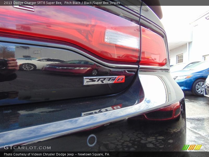 Pitch Black / Black/Super Bee Stripes 2013 Dodge Charger SRT8 Super Bee