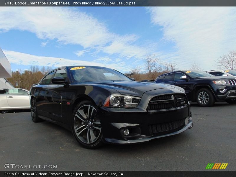 Pitch Black / Black/Super Bee Stripes 2013 Dodge Charger SRT8 Super Bee