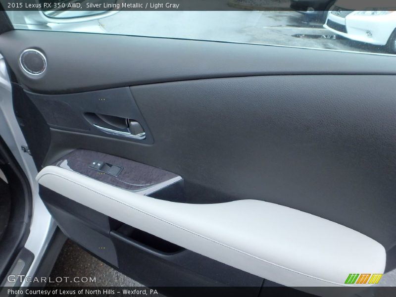 Silver Lining Metallic / Light Gray 2015 Lexus RX 350 AWD