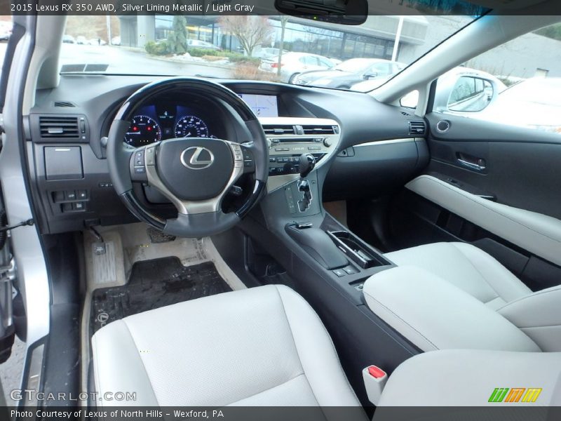 Silver Lining Metallic / Light Gray 2015 Lexus RX 350 AWD