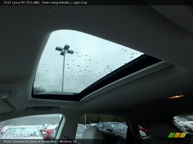 Silver Lining Metallic / Light Gray 2015 Lexus RX 350 AWD