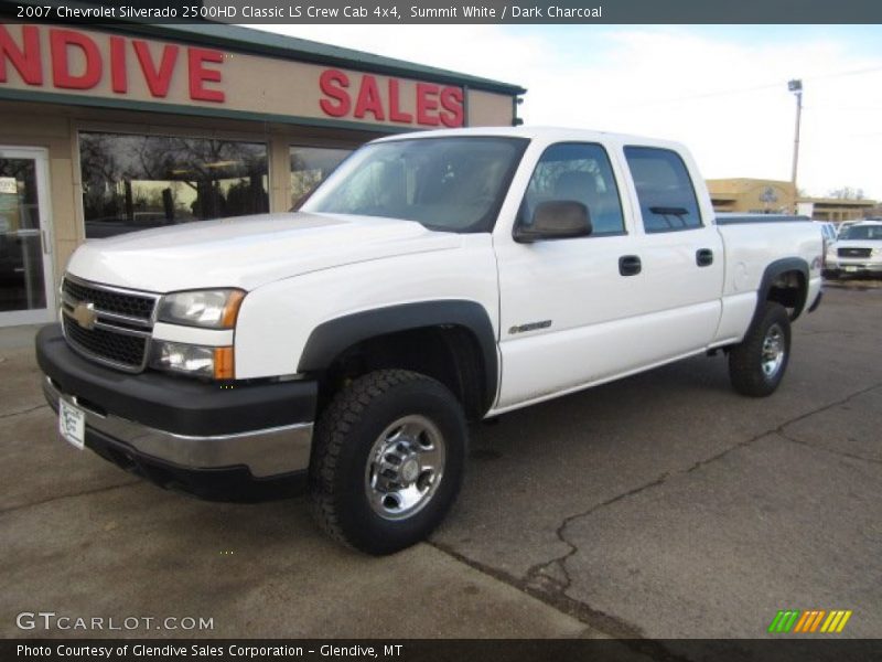 Summit White / Dark Charcoal 2007 Chevrolet Silverado 2500HD Classic LS Crew Cab 4x4