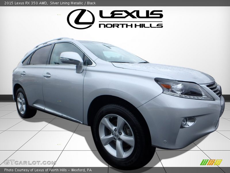 Silver Lining Metallic / Black 2015 Lexus RX 350 AWD