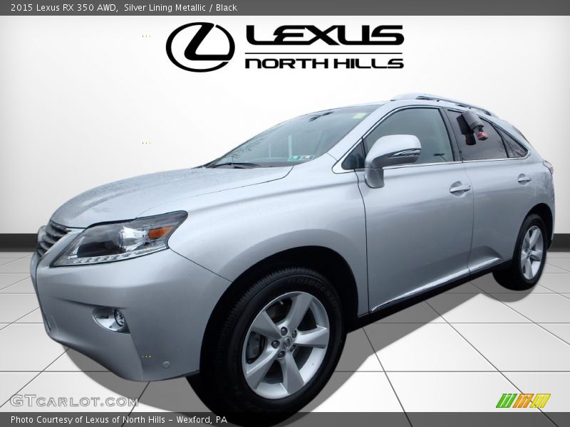 Silver Lining Metallic / Black 2015 Lexus RX 350 AWD