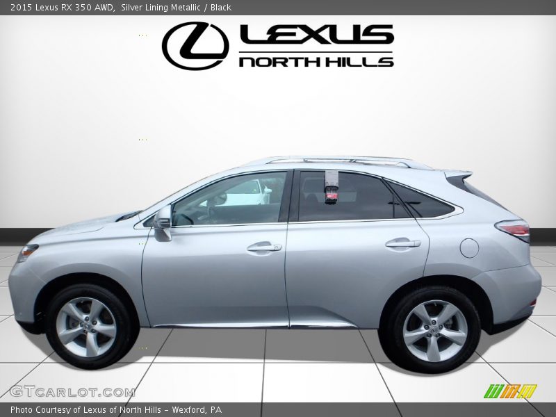 Silver Lining Metallic / Black 2015 Lexus RX 350 AWD