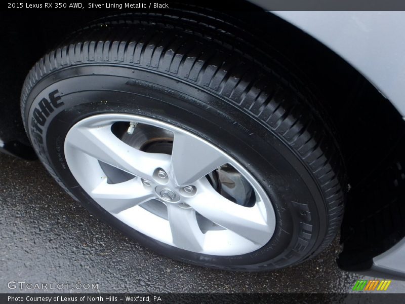 Silver Lining Metallic / Black 2015 Lexus RX 350 AWD
