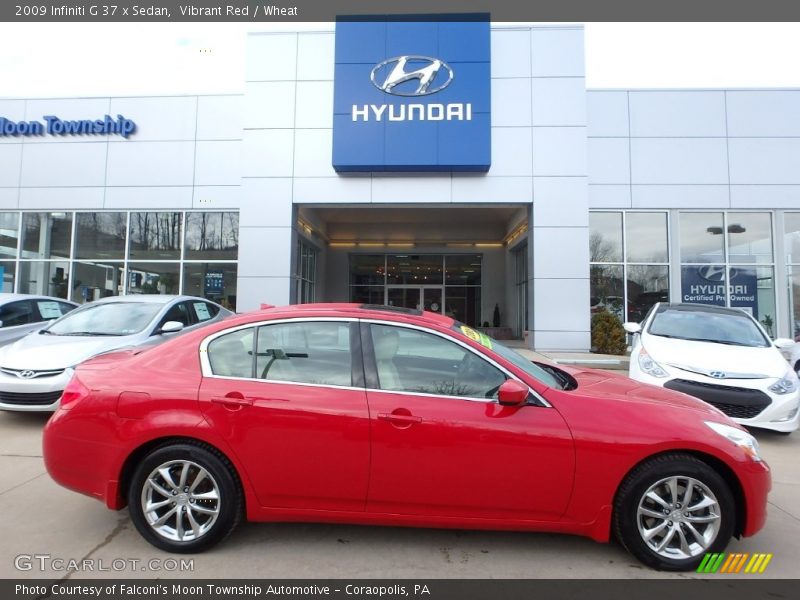 Vibrant Red / Wheat 2009 Infiniti G 37 x Sedan