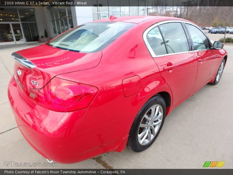 Vibrant Red / Wheat 2009 Infiniti G 37 x Sedan