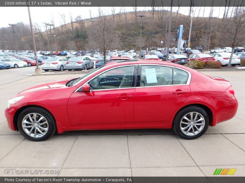 Vibrant Red / Wheat 2009 Infiniti G 37 x Sedan